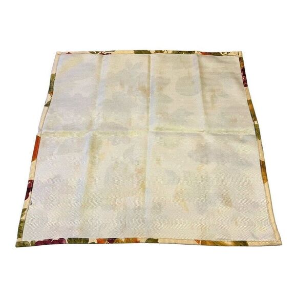 Fruit Print Cloth Napkins Set Of 4 18" Grapes Pears Pomegranate Traditional Fall - Picture 3 of 7